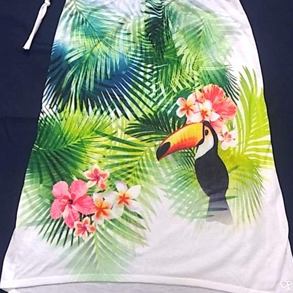 OP Tropical Print Halter Dress - Cover Up - Picture 3 of 6